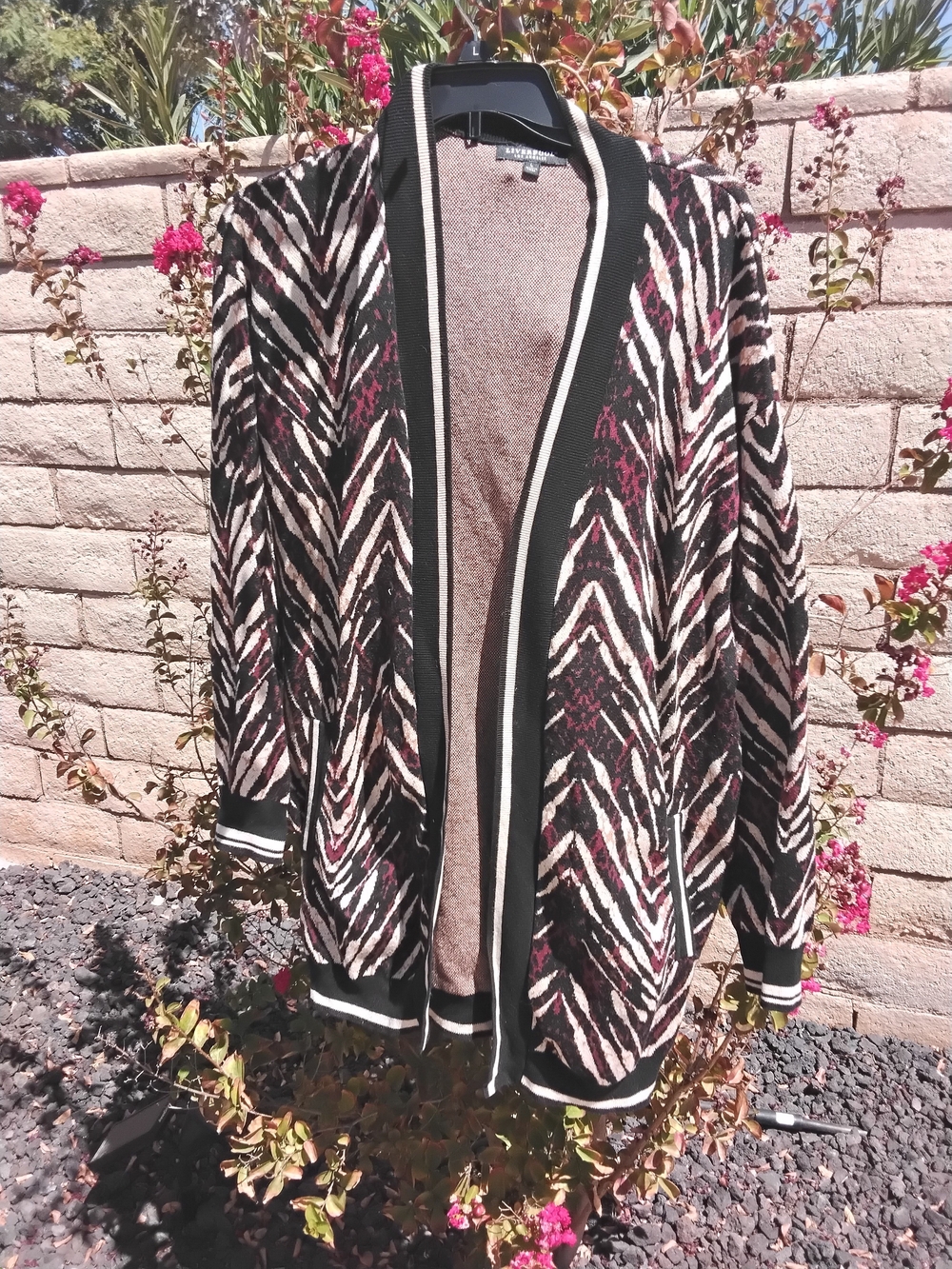 Liverpool Black and Cream Patterned Women's Cardigan